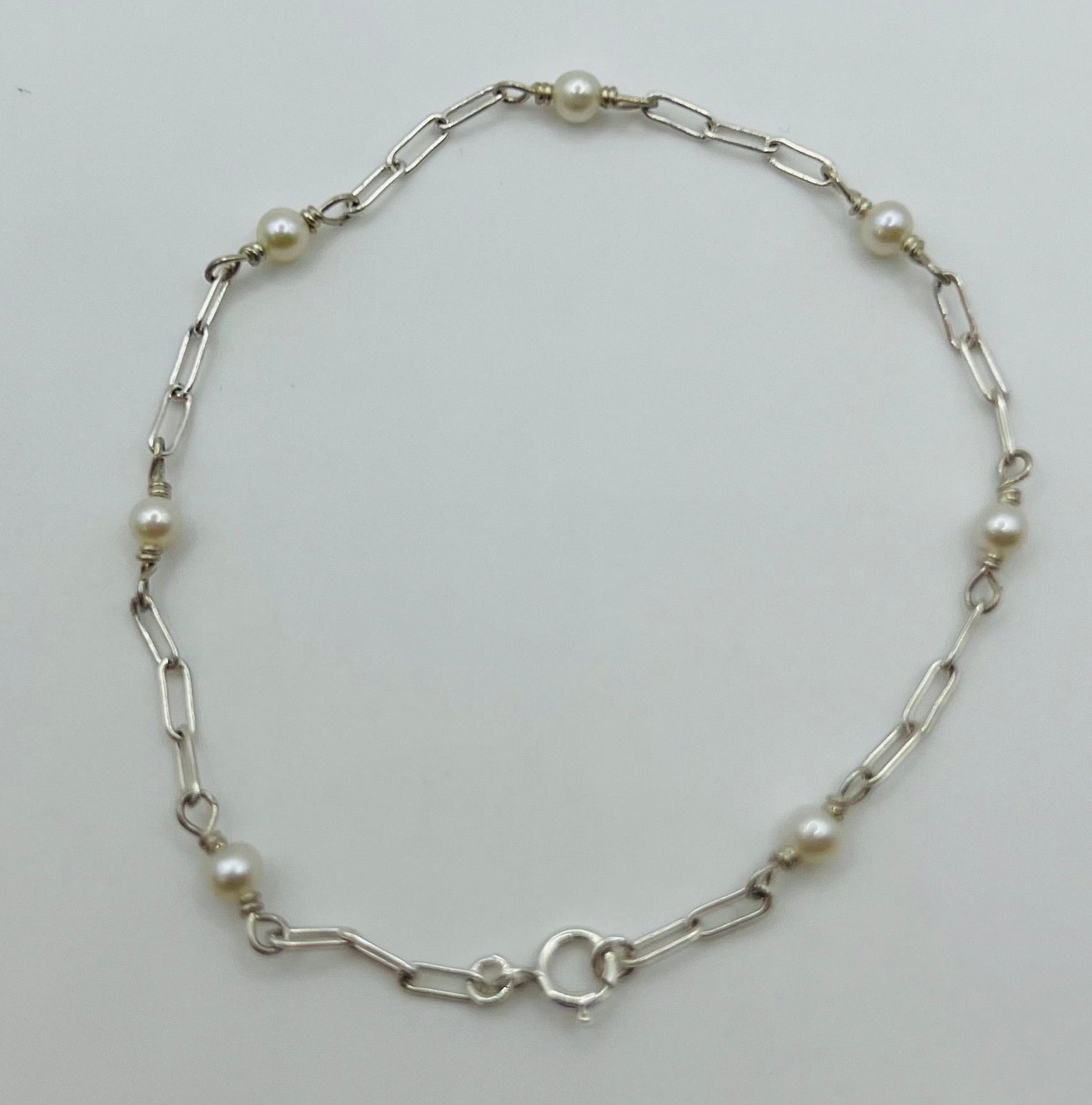 Scattered Pearl Chain Bracelet | 14 Karat Gold Filled & 925 Sterling Silver
