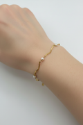Pearl Wave Chain Bracelet