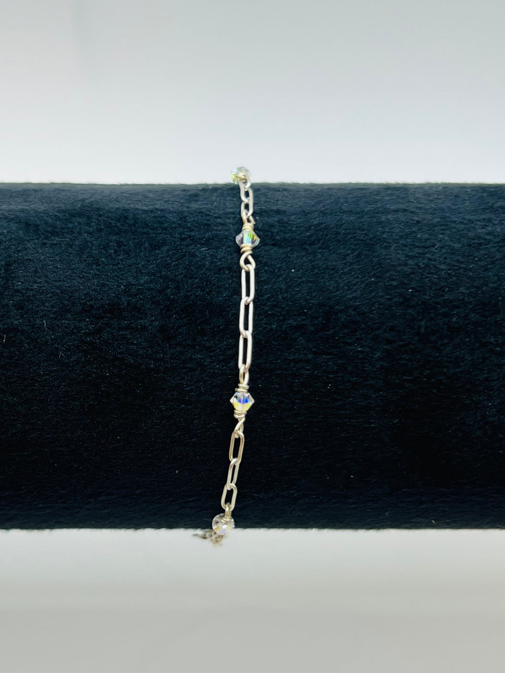 Crystal Paperclip Chain Bracelet | 14 Karat Gold Filled & 925 Sterling Silver