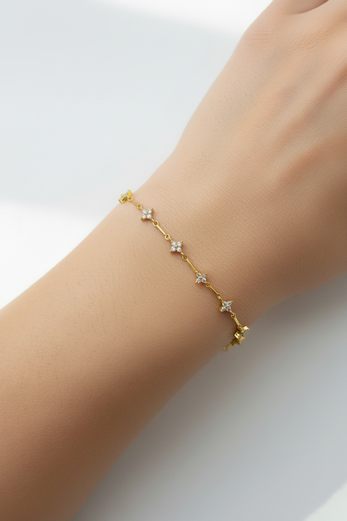 CZ Star Bracelet - Wrist Lifted