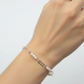 Freshwater Pearl Paperclip Chain Bracelet