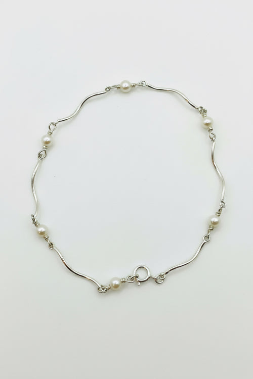 Pearl Wave Chain Bracelet